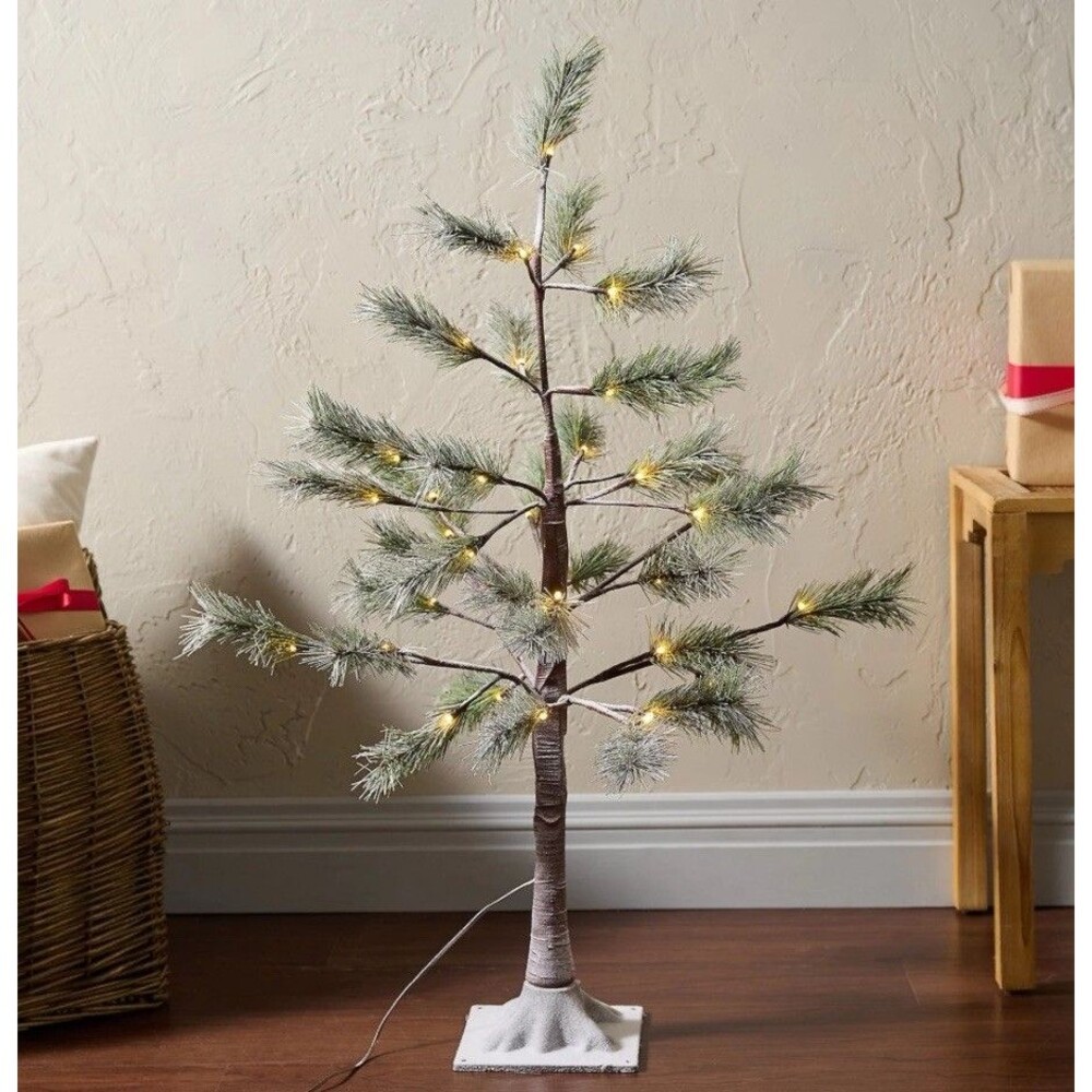 Home Reflections 3' LED Flocked Pine Tree
